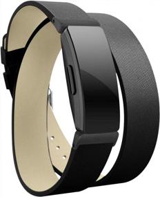 img 1 attached to Обновите свой Fitbit Inspire HR с помощью кожаного ремешка Aresh Double Wrap