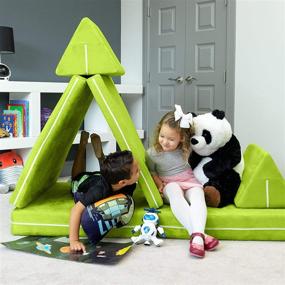 img 2 attached to 🪁 Jaxx Zipline Playscape - Creative Kids Furniture Playset, Original Charcoal Set