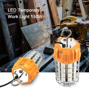 img 2 attached to 22500LM Portable LED Work Light For Construction Jobsites - 150W Brightness, 5000K Color Temperature, ETL Certified, With Hanging Hook, Perfect For Workshops (Equivalent To 600W MH/HPS)