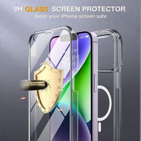 img 1 attached to New And Improved Miracase Glass Series IPhone 14 Case: Full-Body Magnetic Clear Case With 9H Tempered Glass Screen Protector And MagSafe Compatibility For 6.1 Inch (2022 Upgrade)
