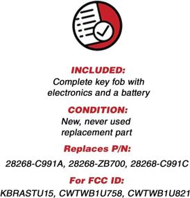 img 2 attached to Enhanced KeylessOption 4-Button Remote 🔑 Key Fob for Nissan (Part# KBRASTU15, CWTWB1U758)