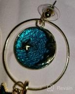 img 1 attached to Long Pendant Dangle Earrings Featuring Enamel Moon, Star, Earth, And Planet Design - Ideal Jewelry For Women And Girls By SUNSCSC review by Will Lockhart