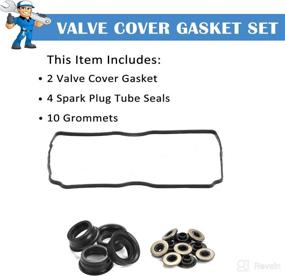 img 2 attached to 🔧 Valve Cover Gaskets Set ET716S1 - High-Performance Engine Gasket for Subaru, Impreza Legacy, Forester, Outback Baja Saab 2.2L 2.5L EJ22 EJ25 EJ22E 1998-2012 - Includes Cam Seal, Spark Plug with Grommets