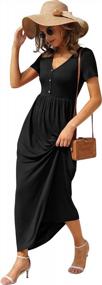 img 1 attached to Maxi Dresses For Women With Pockets - GRECERELLE Loose Buttoned V-Neck Casual Dress For Any Occasion