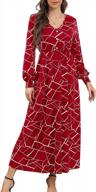 effortlessly chic: i2crazy women's button-front maxi dress with shirred cuffs and lantern sleeves logo