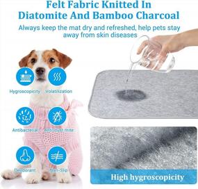 img 2 attached to LUXEAR Cat Mat, Super Moisture Absorbent Pet Mat With Visual Humidity Indicator Card, Washable Reusable Cat Pad With Non-Slip Design, Perfect For Crate Floor Kennel Car Outdoor - 18” X 24” Grey