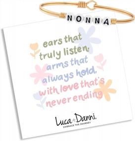 img 4 attached to Made In USA Women'S Nonna Letter Bead Bangle Bracelet From Luca + Danni - Improve Your SEO