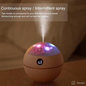 img 3 attached to 🌟 SHUYUNI 550ml Portable Small Cool Mist Humidifiers with 6-Color Starry Night Light & 360° Rotation Projector - Ideal for Kids & Baby Bedroom, Whisper-Quiet Operation, Waterless Auto-Off, BPA Free – Perfect Gift!