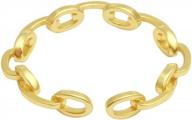кольцо с узлом из звеньев цепи из стерлингового серебра 925 пробы - простая, открытая и регулируемая полоса для укладки для женщин и девочек от buufan логотип