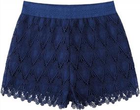 img 3 attached to Get Beach-Ready With KGYA Women'S High Waisted Crochet Lace Shorts – Stylish And Comfortable!