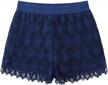 get beach-ready with kgya women's high waisted crochet lace shorts – stylish and comfortable! logo