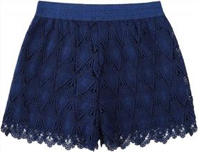 img 2 attached to Get Beach-Ready With KGYA Women'S High Waisted Crochet Lace Shorts – Stylish And Comfortable!