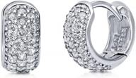 маленькие серьги-кольца huggie для женщин из стерлингового серебра с фианитами, 0,5 дюйма - berricle логотип