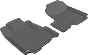 img 4 attached to 🚗 High-Quality 3D MAXpider All-Weather Floor Mats for Honda CR-V CRV 2007-2011 - Custom Fit Car Floor Liners, Kagu Series (1st Row, Gray)