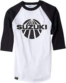 img 1 attached to 👕 SUZUKI Vintage Raglan Baseball Shirt by Factory Effex