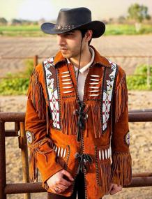 img 1 attached to Men'S Durable Leather Outback Cowboy Hat - Shapeable Western Hat For Men
