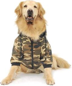 img 1 attached to Dr.NONO Dog Hoodies: Ultimate Camo Style Raincoat Hoodie Jacket for Large Dogs, Premium Polyester Material with Double Layers – Ideal for Outdoor Activities in Cold Season – Perfect for Hiking and Camping