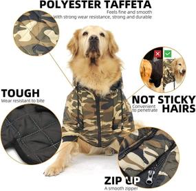 img 2 attached to Dr.NONO Dog Hoodies: Ultimate Camo Style Raincoat Hoodie Jacket for Large Dogs, Premium Polyester Material with Double Layers – Ideal for Outdoor Activities in Cold Season – Perfect for Hiking and Camping