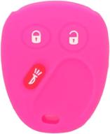 🌹 segaden silicone cover protector case for chevrolet gmc cadillac hummer saturn pontiac 3 button remote key fob cv4610 - rose логотип