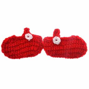 img 3 attached to Cute Cartoon Mouse Style Newborn Hand Knitted Hat | Tinksky Photography Prop Baby Infant Costume Set