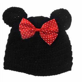 img 2 attached to Cute Cartoon Mouse Style Newborn Hand Knitted Hat | Tinksky Photography Prop Baby Infant Costume Set