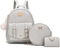 3 pieces backpack rucksack shoulder white women's handbags & wallets ~ fashion backpacks логотип