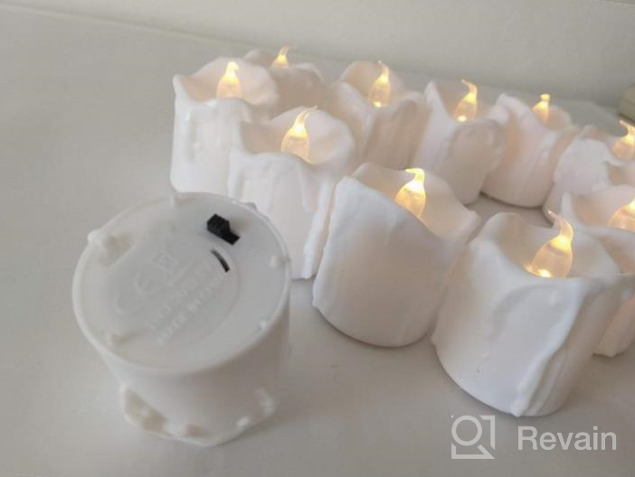 img 1 attached to 🕯️ LOGUIDE LED Flameless Votive Candles with Timer - Halloween Decoration Candle, Pack of 12 review by Kendrick Barron