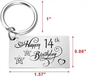 img 1 attached to Sweet Ways To Celebrate A 14Th Birthday: Girl'S And Boy'S Keychain Gifts