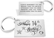 sweet ways to celebrate a 14th birthday: girl's and boy's keychain gifts logo