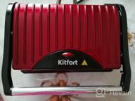 img 2 attached to Sandwich maker Kitfort KT-1609 Panini Maker, red review by Dorota witek ᠌