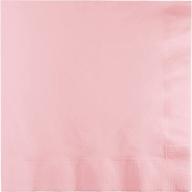 🍽️ classic pink touch of color dinner napkins, 3-ply paper, 1/4 fold, pack of 10 - 25 count логотип