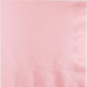 img 2 attached to 🍽️ Classic Pink Touch of Color Dinner Napkins, 3-Ply Paper, 1/4 Fold, Pack of 10 - 25 Count