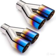 exhaust syeral double slant tailpipe logo