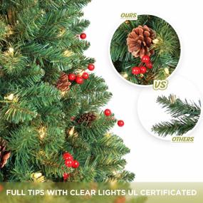 img 2 attached to LIFEFAIR 4FT Prelit Christmas Tree, Decorated With 150 Clear Lights And Realistic 380 Thicken Tips