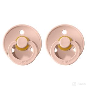 img 3 attached to 🍼 BIBS Natural Rubber Baby Pacifiers - Set of 2 BPA-Free Soothers, Made in Denmark - Blush, Size 6-18 Months