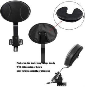 img 2 attached to 👍 Enhance Your Comfort: Qlhshop Adjustable Rider Backrest Pad Replacement for Harley Davidson Touring Models 1997-2021