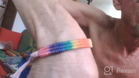 img 7 attached to Nanafast Радужный браслет ручной работы: покажите гордость ЛГБТ с регулируемым размером дружбы браслета для геев и лесбиянок.