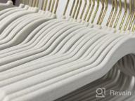 img 1 attached to Organize Your Clothes With ManGotree'S Velvet Hangers - No-Slip, Ultra-Slim, And Sturdy - 36 Pack review by Tanya Jenkins