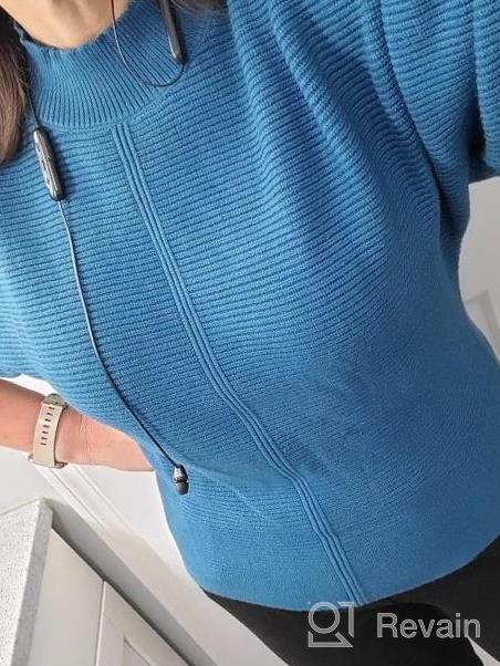 img 1 attached to Soft Ribbed Knit Batwing Sweater Top For Women'S Long Sleeve Pullover With Crew Neck By TECREW review by Justin Reese