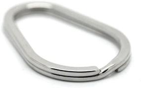 img 1 attached to VALYRIA Stainless Steel Oval Split Rings Keyrings Keychains Keys Holder 4Cm X 2.8Cm(1 5/8"X1 1/8") (3Pcs)