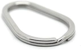 img 3 attached to VALYRIA Stainless Steel Oval Split Rings Keyrings Keychains Keys Holder 4Cm X 2.8Cm(1 5/8"X1 1/8") (3Pcs)