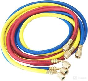 img 1 attached to 🔌 Robinair (30060) 1/4-Inch Standard Hoses with Standard Fittings Set - 60-Inch, Pack of 3