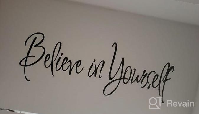 img 1 attached to Inspire Your Home With Believe In Yourself Wall Decal Living Room Décor Motivational Stickers review by Jeho Odor