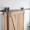 upgrade your home's style with smartstandard 9ft bypass sliding barn door kit for double wooden doors - smooth, quiet & easy installation - fits 96" opening logo