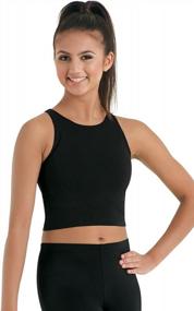 img 1 attached to Stylish Balera Crop Top For Kids: High Neck Basic Black Design