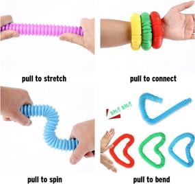 img 2 attached to Relieve Stress And Anxiety With SCIONE Fidget Pop Toy Tube - 5 Pack Sensory Tools For Kids And Adults, Bendable Multi-Color Stimming Toys, Great As Gift And Prizes For Fidgeters