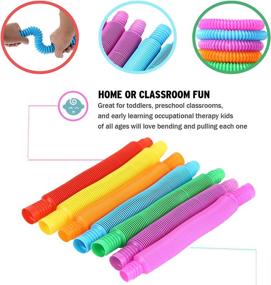 img 3 attached to Relieve Stress And Anxiety With SCIONE Fidget Pop Toy Tube - 5 Pack Sensory Tools For Kids And Adults, Bendable Multi-Color Stimming Toys, Great As Gift And Prizes For Fidgeters