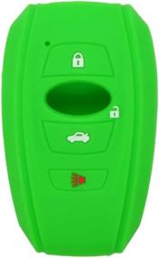 img 3 attached to 🔑 SEGADEN CV4255 Silicone Cover Protector Case Holder Skin Jacket for SUBARU 4 Button Smart Remote Key Fob - Light Green