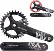 bucklos mtb 170mm square taper crankset, 104 bcd mountain bike narrow wide tooth chainring 32/34/36/38/40/42t, single speed round/oval chainring and crank, fit shimano, sram, fsa logo