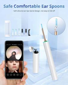 img 1 attached to Wireless 1080P FHD Otoscope With Ear Camera And 6 Ear Spoons - UNOISETION Ear Wax Removal Tool Kit For Kids And Adults Compatible With IPhone, IPad, And Android - White